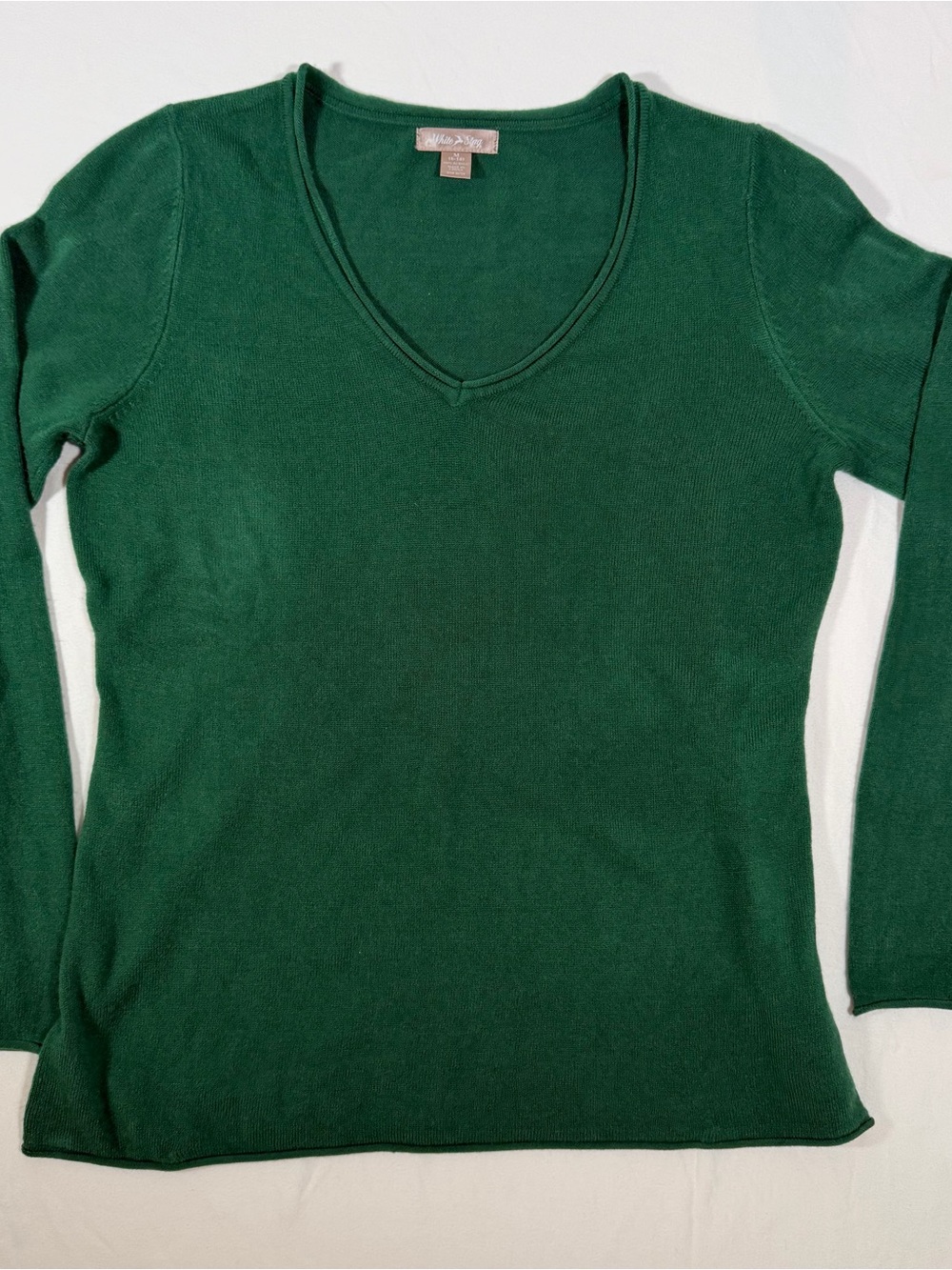 White Stag Deep Green V-Neck Sweater